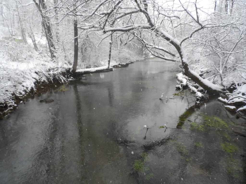 Winter snowfall on the Letort Winter snowfall on the Letort