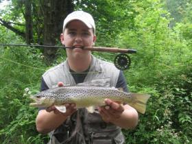 Big Brown on Fly Rod